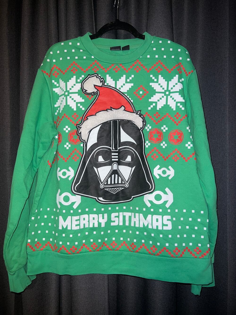 Ugly Christmas Sweater Xmas Sweatshirt Crewneck Size Large Star Wars